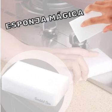 Imagem de Esponja Magica Limpeza Profunda Faxina Tira Manchas de Parede Multiuso