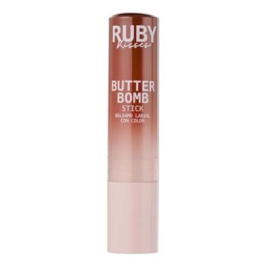 Imagem de Gloss em bastão stick butter bomb hot chocolate ruby kisses - KISS NEW