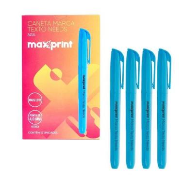 Imagem de Marca Texto Azul Maxprint Lumis 12 Un Ponta Fina
