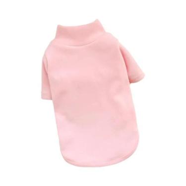 Imagem de Camiseta Quente E Grossa De Veludo Dupla Face Para Pets, Gola Alta, Ou