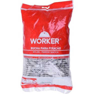 Imagem de Bucha de Nylon Bucha 10 Fixação em Parede Maciça Resistente Worker 250 Unidades