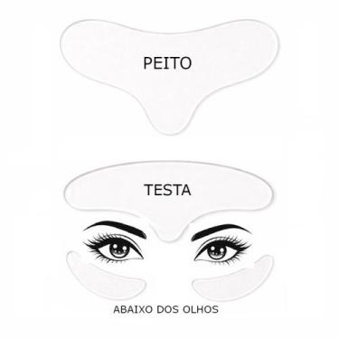 Imagem de Verdadeiro Kit Anti Rugas Silicones Para Peito Testa Olhos Lavável Dur