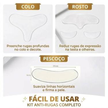 Imagem de Kit Completo Anti-Rugas Silicone Premium  Elimine Linhas e Rejuvenesça
