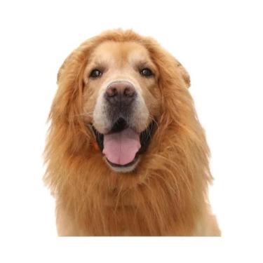 Imagem de Fantasia De Cão Com Peruca Realista De Leão Para Cães De Médio a Grand
