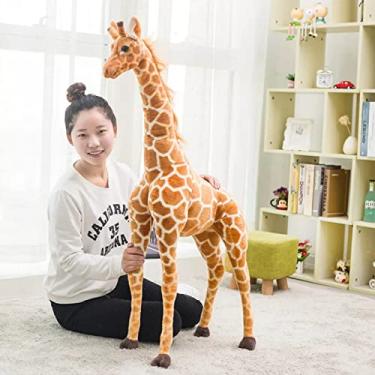 Imagem de suhang Brinquedos de Pelúcia Girafa Bonecas de Pelúcia Simulação Suave Boneca Girafa Presente