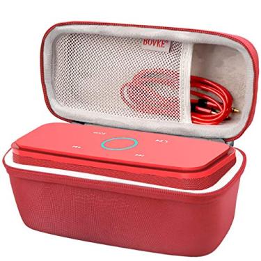 Imagem de Bolsa BOVKE para Doss SoundBox Touch sem fio Bluetooth V4.0 com alto-falante portátil de proteção EVA rígido para viagem Bolsa de transporte à prova de choque Bolsa bolsa de armazenamento, vermelha