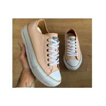 Tênis all star tecido de plataforma – Branco – De Gato e Sapatos