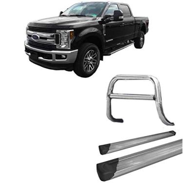 Imagem de Kit quebra mato c/barra+estribo plat aluminio prata F-250