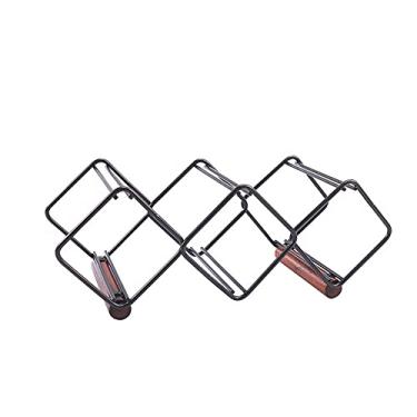 Imagem de Suporte para garrafa de vinho, sala de estar, armários de vinho, decoração de mesa para casa, decoração de mesa leve, luxuosa, moderna, simples, estilo europeu, prateleira empilhável para vinho (cor: 1 peça)