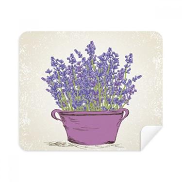 Imagem de Pano de limpeza de lavanda roxo pano de limpeza de tela 2 peças tecido de camurça