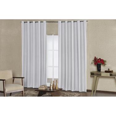 Imagem de Cortina Blackout De Tecido 5,80 X 2,70M 100% Blecaute Branco