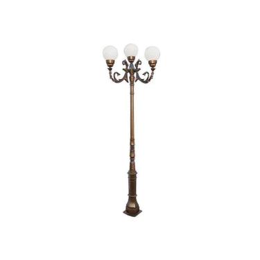 Imagem de Poste Paris Menor para Jardim de Alumínio 03 Globo 2,51m