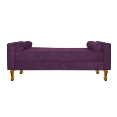 Imagem de Recamier Baú Félix King Size 195cm Suede Roxo
