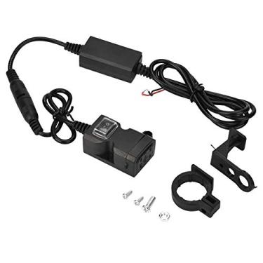 Imagem de Carregador USB para motocicleta, 9-24V, Carregador USB duplo para veículo elétrico, Carregador de celular 1.5A/2A