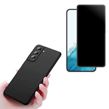 Imagem de Kit Capa Case Silicone e Pelicula Privacidade Compatível Galaxy S21