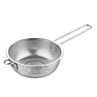 Imagem de Peneiras De Alça Longa Escorredor De Aço Inoxidável Escorredor Pequeno Inserção De Macarrão De Aço Inoxidável Escumadeiras De Cozinha Concha Filtro De Colher De Panela Quente Metal