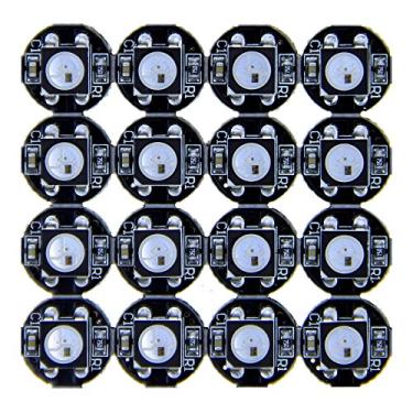 Imagem de ALITOVE 100 peças WS2812B endereçável 5050 Smart RGB LED Pixel Light em placa PCB de dissipador de calor preta 5V DC compatível com Arduino, Raspberry Pi