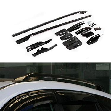 Imagem de UDP 2 peças adequadas para para-yo-ta RAV4 RAV-4 2009-2012 barra de trilho lateral de teto de alumínio preto