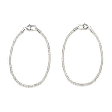 Imagem de Darice Pulseira de corda de malha misturada e mista, banhada a prata brilhante, 20 cm, conjunto de 2