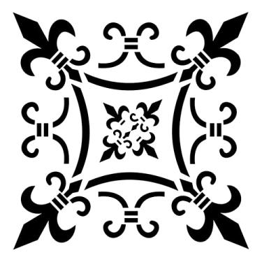 Imagem de Stencil de Acetato para Pintura OPA Simples 15 x 20 cm - 753 Brasão Flor de Liz