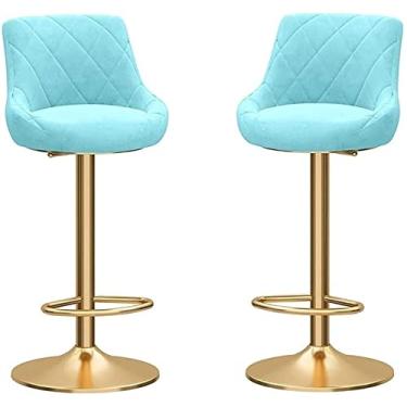 Imagem de Bsillas Cocina de Barra Altas Bancos Taburete Bar Isla Banco De Bar 2 Peças Banquinho De Jantar Para Café Da Manhã Banquinho De Bar De Altura, Banco De Barra Giratório Com Almofada Ajustável