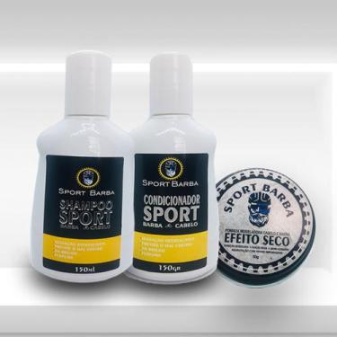 Imagem de Kit Sport Shampoo + Condicionador + Pomada Efeito Seco - Sport Barba