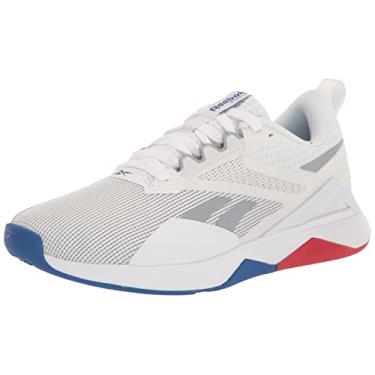 Imagem de Reebok Tênis de corrida e treinamento feminino NONAFLEX TR 2.0 Ortholite Mesh, Branco/Vector Azul/Vector Vermelho, 34