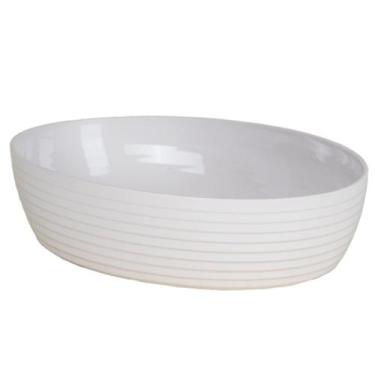 Imagem de Travessa Oval Com Friso Le Chef 28X19,5X6 Cm Branca - Paramount