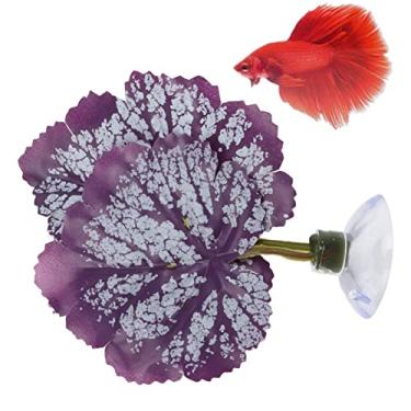 Imagem de Almofada de folha de peixe betta, rede de folha de plástico confortável e segura betta com ventosa para decoração de aquário de aquário para descanso e reprodução