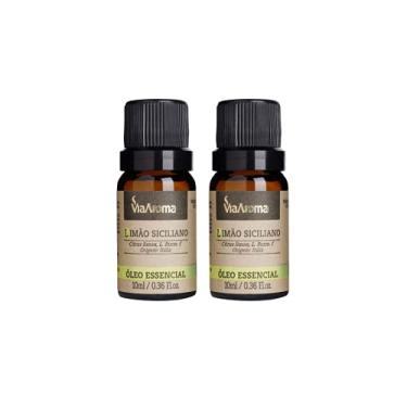Imagem de Óleos Essenciais Limão Siciliano 2x - 10ml cada - Via Aroma - 100% Puro