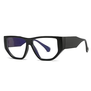 Imagem de Óculos de sol vintage irregulares quadrado olho de gato para mulheres óculos de sol patchwork com estampa de flores feminino tons largos, preto transparente, tamanho único