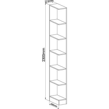 Imagem de Módulo Cantoneira 6 Prateleiras Requinte+ Móveis Castro Duna Line