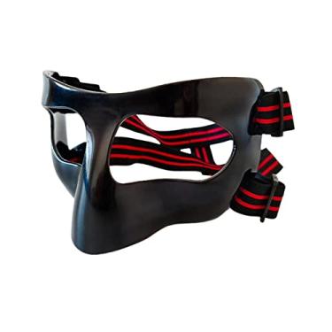 Imagem de oshhni Máscara de protetor máscara facial com acolchoamento durável unissex leve capa protetora facial protetor facial para nariz quebrado