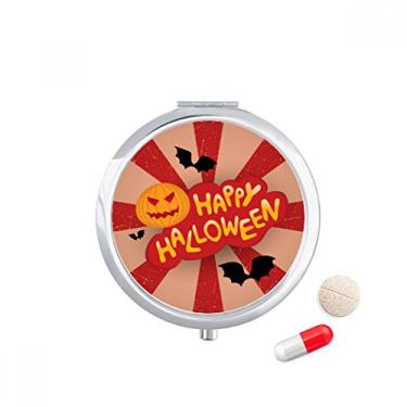 Imagem de Caixa de comprimidos de desenho animado Halloween Fonts Pocket Medicine Storage Box Dispenser recipiente