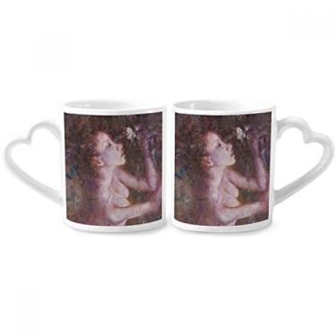 Imagem de Conjunto de canecas de porcelana para casal com pintura a óleo E Minor XJJ
