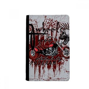 Imagem de Graffiti Street Culture Bloody Skeleton Motor Passaporte Carteira Notecase Burse Carteira Carteira Carteira Porta-cartões