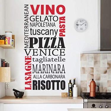 Imagem de Adesivo de parede frase Cozinha, Pizza, Massa 117cm x 56cm
