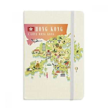 Imagem de I Love Hong Kong Map China Location Notebook Official Fabric Hard Cover Classic Journal Diary