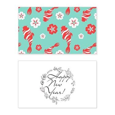 Imagem de Sakura Repeat Japan Pattern Festival Ano Novo Cartão de felicitações Bless Message Present