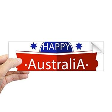 Imagem de DIYthinker Adesivo retangular para para-choque com a bandeira do Dia da Austrália Feliz da Austrália