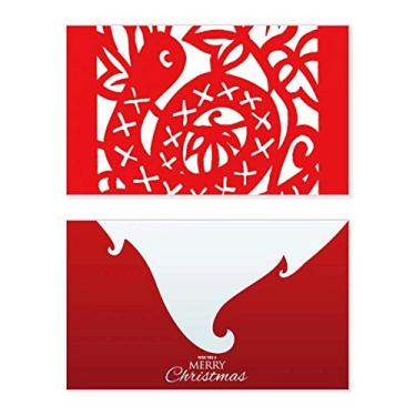 Imagem de Corte de papel Snake Animal China Zodíaco Feriado Feriado Feliz Natal Cartão de parabéns Mensagem de Natal