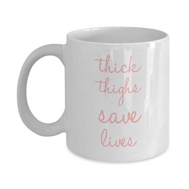 Imagem de Caneca de Coxas Grossas Salvar Lives - Caneca de Café Divertida - Use para Chá Chocolate Quente Vinho Cacau - Decoração de Mesa de Escritório