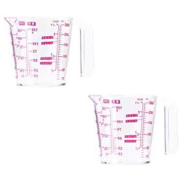Imagem de Copos medidores de plástico de 250 ml com alça medidora e balança, de arroz, de medição multiuso para laboratório escolar