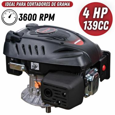 Imagem de Motor Estacionário Vertical GV-400 Kawashima À Gasolina 4 Tempos 4HP 139cc 3600rpm Partida Manual Para Alisador de Concreto