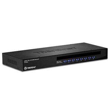 Imagem de Chaveador KVM TrendNet TK-803R - 8 computadores em 1 monitor - USB e PS/2 - para Rack 19