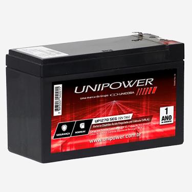 Imagem de Bateria Selada 12V 7Ah UP1270SEG - Unipower