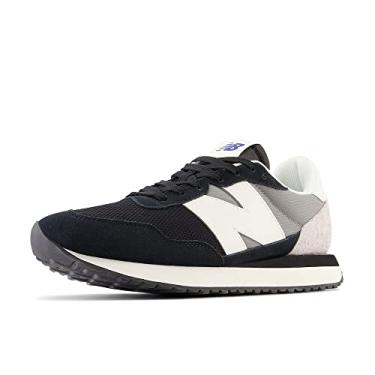 Imagem de New Balance Tênis masculino clássico 237 V1, Preto/cinza sombreado/branco, 4