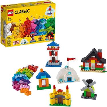 Imagem de LEGO Classic Bricks and Houses, construção infantil, (270 Pieces)