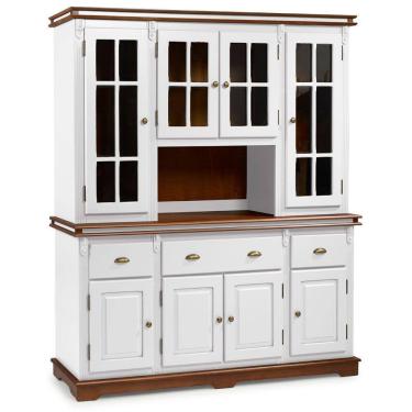 Imagem de Cristaleira Arca e Oratório com Nicho 8 Portas 3 Gavetas Manchester 2049 Linz Móveis - Branco/Imbuia