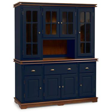 Imagem de Cristaleira Arca e Oratório com Nicho 8 Portas 3 Gavetas Manchester 2049 Linz Móveis - Azul Petróleo/Imbuia